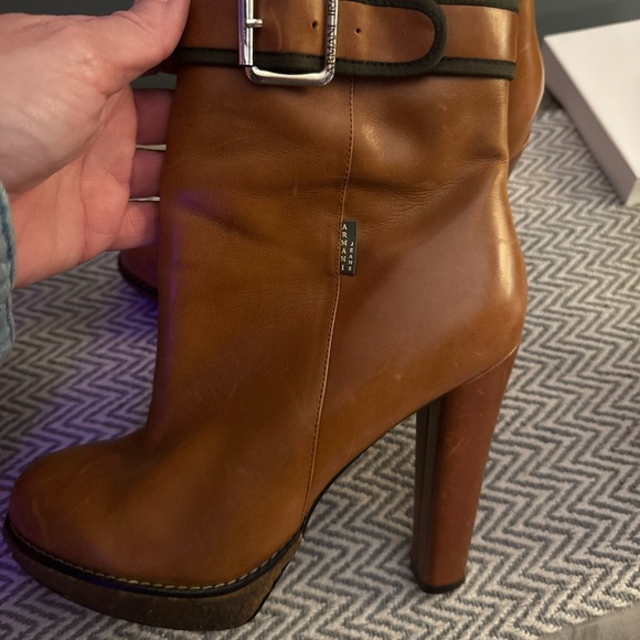 Armani Jeans leather vintage booties size 41 excellent condition - Picture 2 of 9